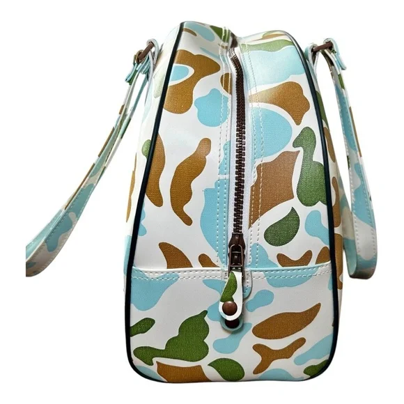 Rare Vintage Von Dutch 90's Handbag Camo Camouflage Cow Print Bowling Bag/Tote - Picture 5 of 9